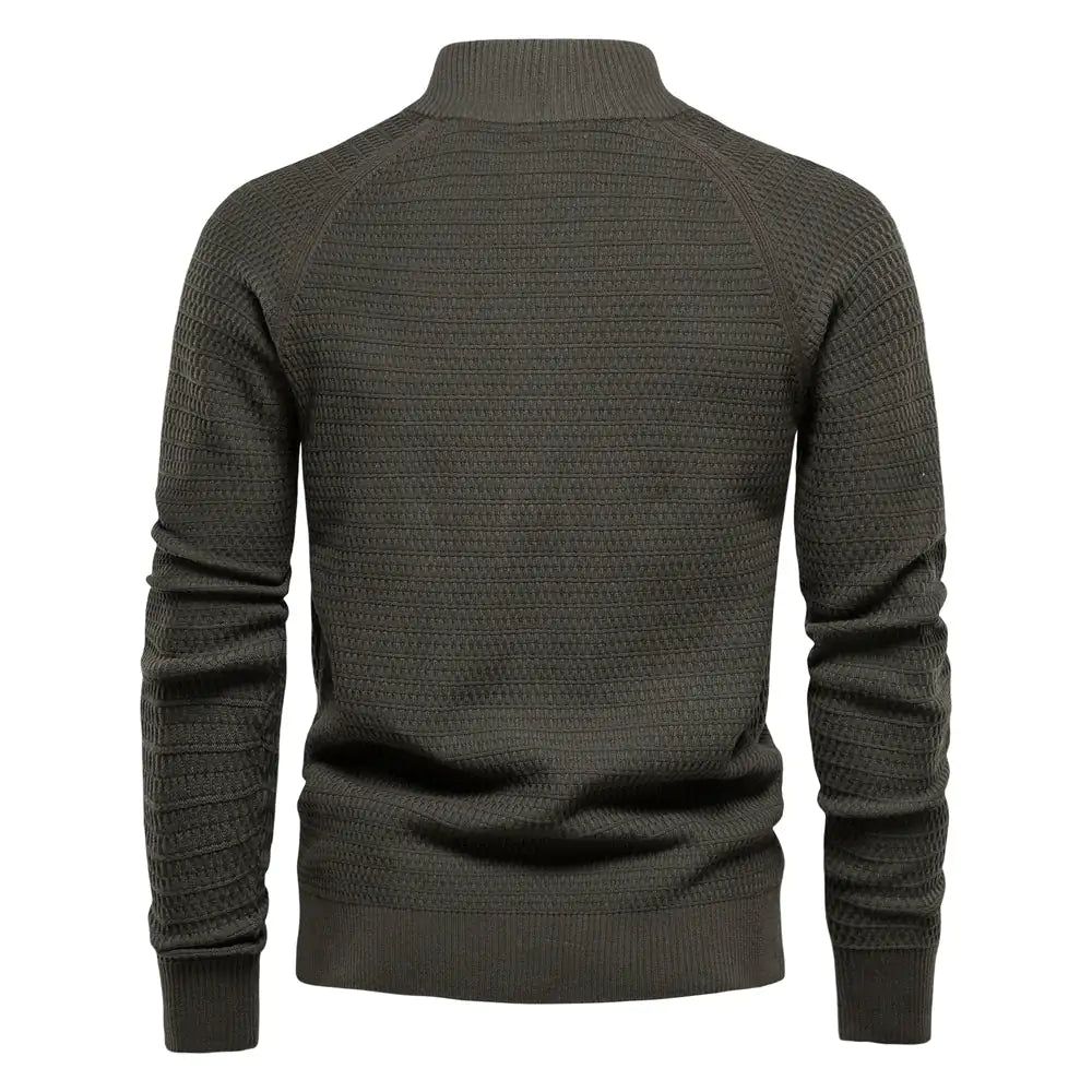 Button Mock Neck